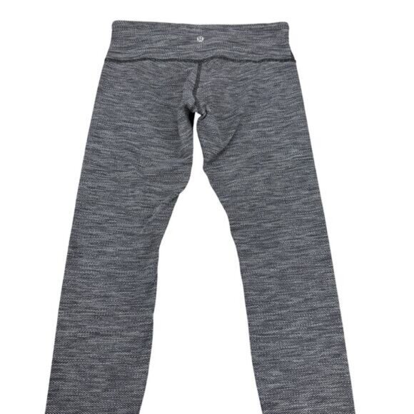 Lululemon Wunder Under Pant In Coco Pique Black White Size 4 - Picture 8 of 11